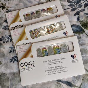 Color Street Nail Polish Strips - Rainbow Glitter Bundle